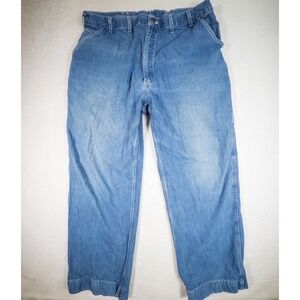Carhartt‎ Mens Carpenter Jeans Light Wash Denim Workwear Pants Size 40x32